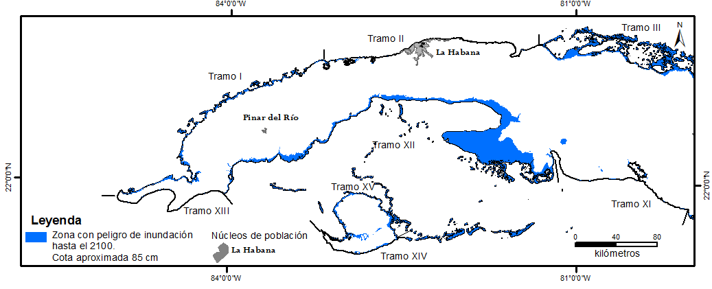 Pronóstico de inundación en el 2100 región Occidente Pronóstico de inundación en el 2100 región Occidente