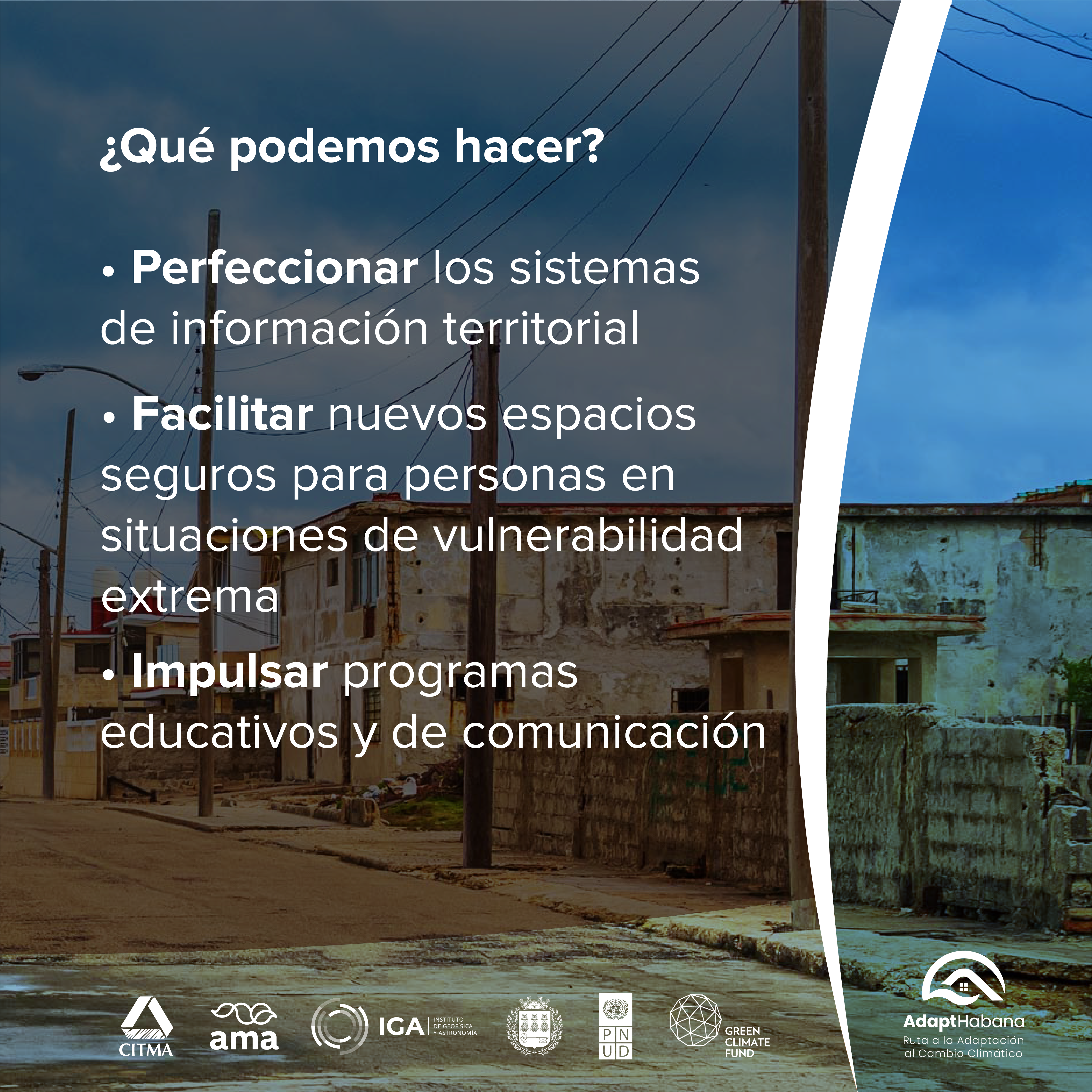 Subida del nivel del mar 3 Soportes realizados por el Proyecto AdaptHabana
